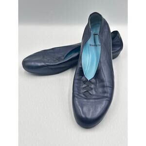 Thierry Rabotin Grace Shoes Women's 38 US 7.5 Blue Leather Flats Slip-On Italy
